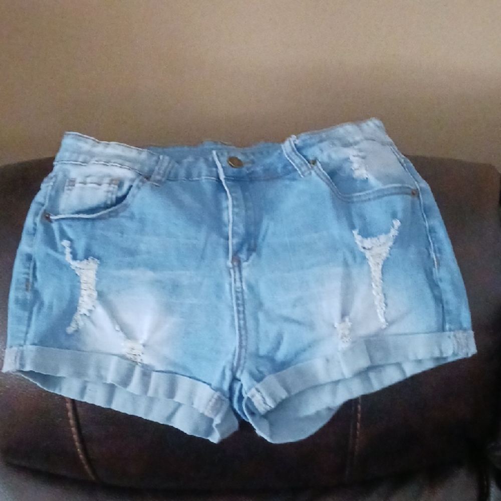 Women's Distressed Denim Shorts